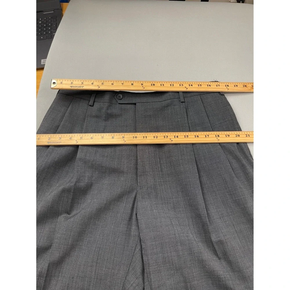 Jos.‎ A. Bank Classic Mens 44L Charcoal Gray 100% Wool Pleated 2 Piece Suit